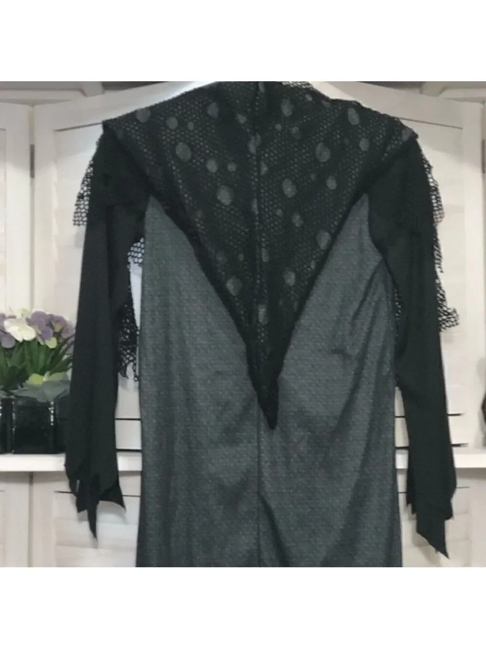 Skeleton Hooded Black Robe Halloween Costume Boy Size 4 to 6